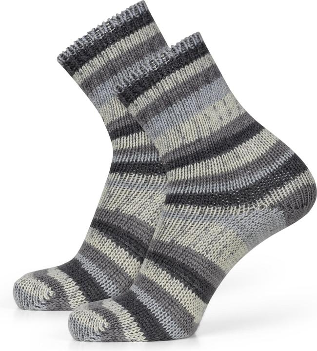 Produktbild Normani 2 Paar Gestrickte Wollsocken Bunt-geringelt (2er Pack, 35 - 38)