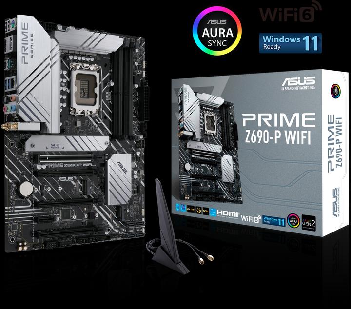 Actual product image ASUS Prime Z690-P Wifi (LGA 1700, Intel Z690 (DDR5), ATX)