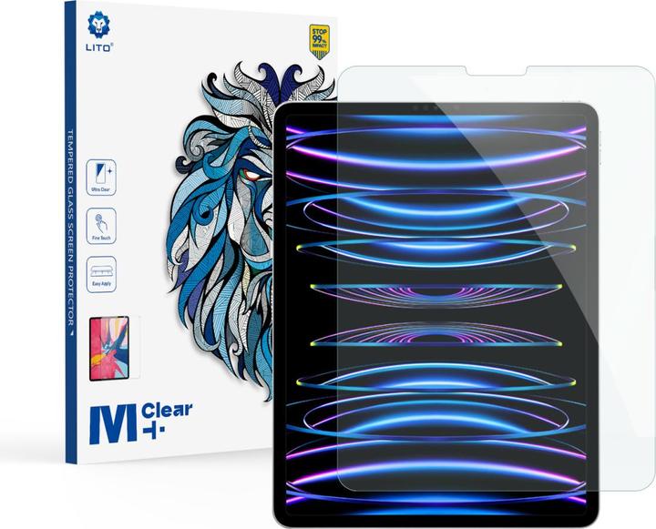 Immagine prodotto Lito iPad Pro 12.9 in vetro blindato - Trasparente (1 Pezzo/i, iPad Pro 12.9 2020 (4. Gen), iPad Pro 12,9 2022 (6a generazione), iPad Pro 12.9 2021 (5a generazione), iPad Pro 12.9 2018 (3. Gen))