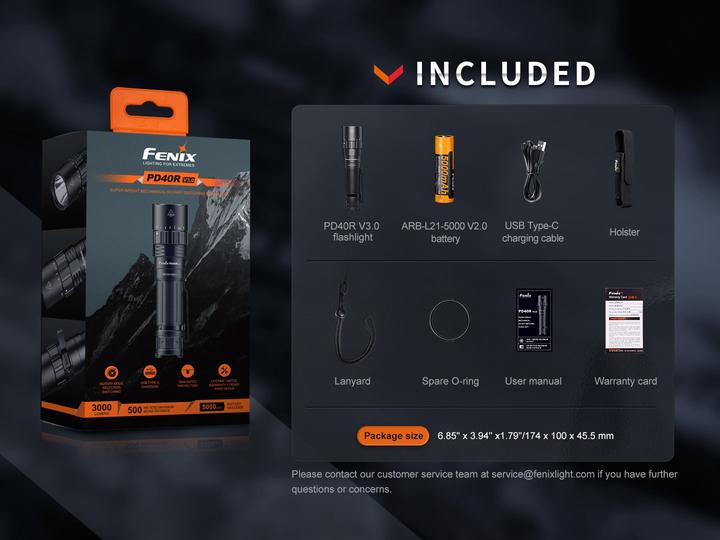 Immagine prodotto Fenix PD40R V3.0 (14.30 cm, 3000 lm)