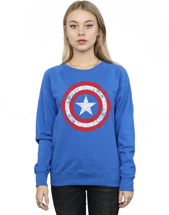 Immagine prodotto Avengers Captain America Scratched Shield Felpa Donna (M)