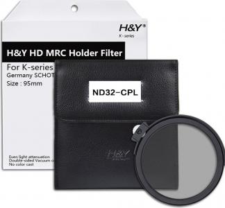 Produktbild H&Y Grauer Zirkularpolarisationsfilter ND32 K-Serie CPL HD MRC – 95 mm Drop-in (95 mm, Polarisationsfilter)