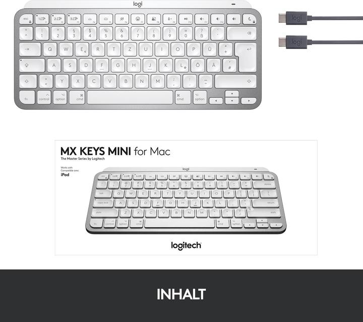 Immagine prodotto Logitech Mx Keys Mini per Mac (DE, Senza fili)