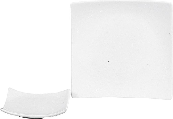 Image du produit Sandra Rich Assiette 'Square' en porcelaine (Lxl) : 10x10cm blanc (12 x)