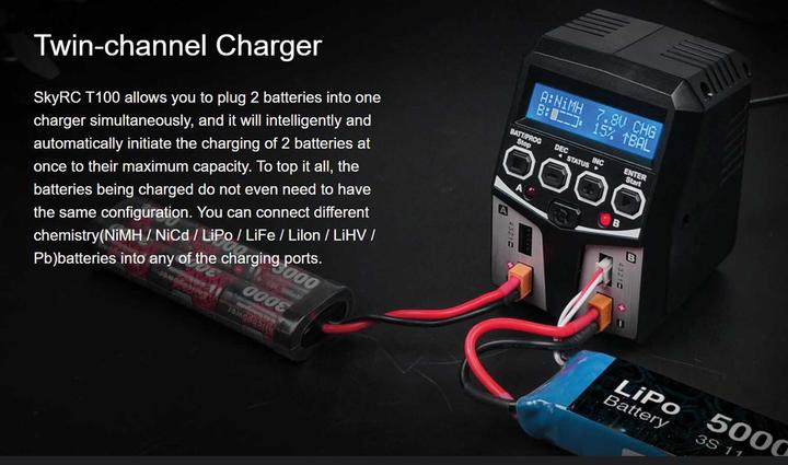 Actual product image SkyRC Dual charger T100