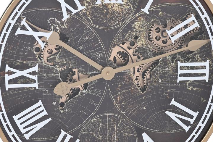 Actual product image Esprit Wall Clock Home Brown Golden Crystal Iron 59 x 8,5 x 59 cm