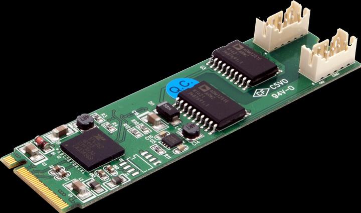 Produktbild Exsys M.2 NGFF 2S Seriell RS-232 Karte, 2.5KV Optische Isolation (Exar Chip-Set)