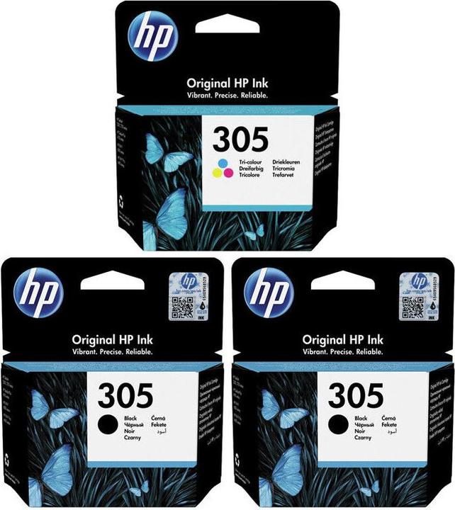 Produktbild HP 305 Tinte Patronen 3x Original DeskJet Plus 4110 4120 4122 4130 4134 4155 Set