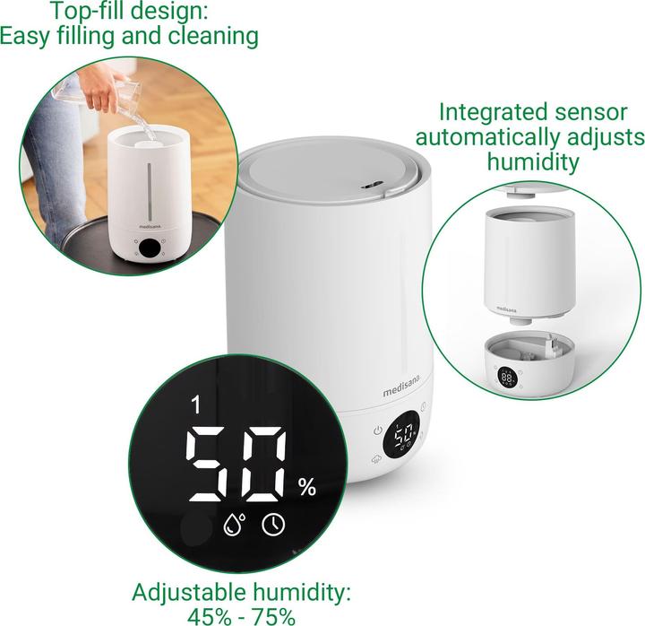 Actual product image Medisana AH 663 Humidifier 1 pc. (30 m²)