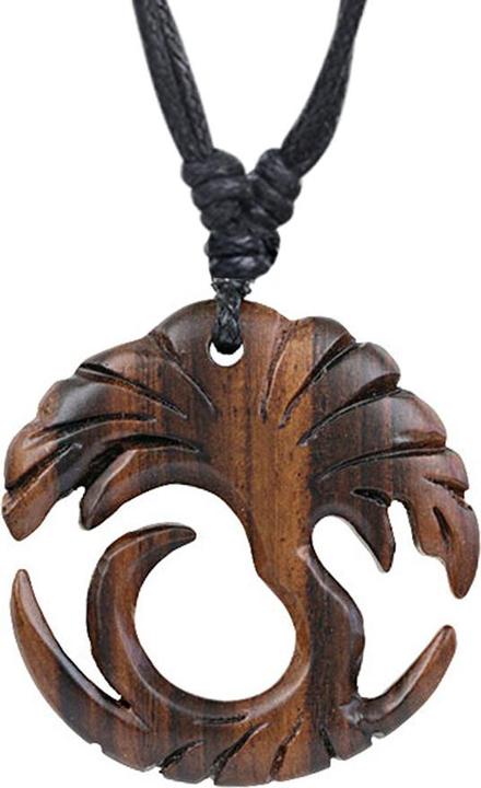 Produktbild Star Piercing Halskette schwarz Anhänger Baum des Lebens aus Narra Holz (ohne Messing, Organisch)