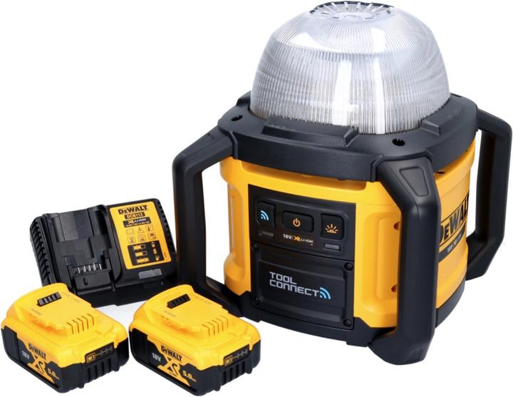 Actual product image DeWalt DCL 074 P2 Rechargeable construction site spotlight 18 V 5000 lm 4000 Kelvin + 2x rechargeable (5000 lm)