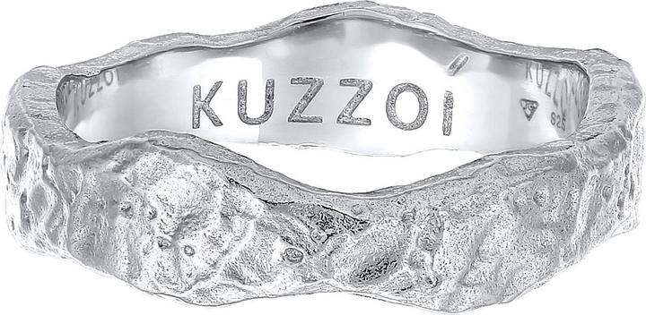 Produktbild Kuzzoi Ring Herren Bandring Organic Struktur 925 Silber (62, 925 Silber)
