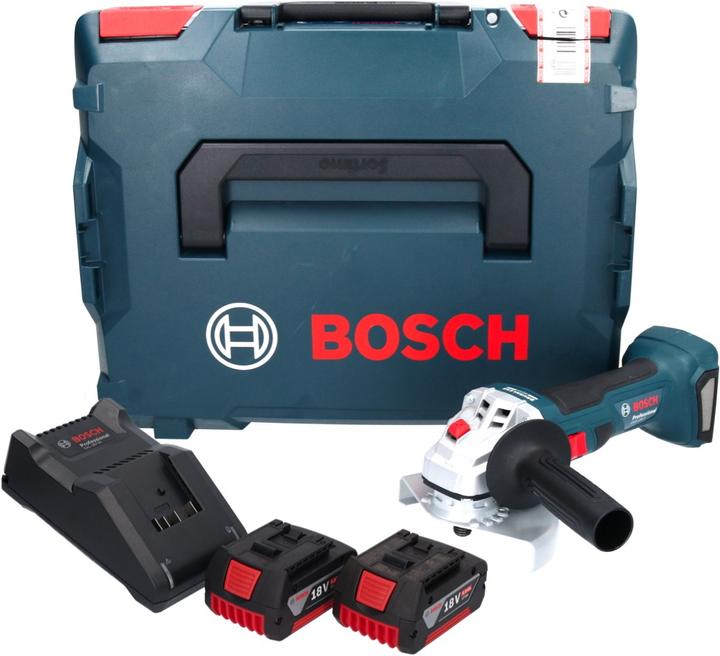 Produktbild Bosch Professional Bosch GWS 18V-7 Professional Akku Winkelschleifer 18 V 125 mm 22,23 mm Brushless + 2x Akku 5,0 Ah + (125 mm)