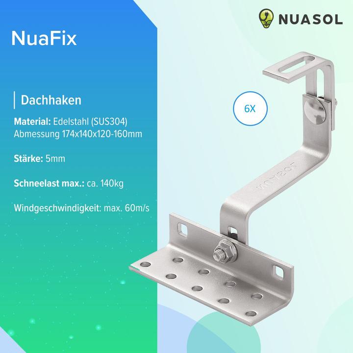 Nuasol Kit de montage sur toit en tuiles (Matériel de montage du système solaire)