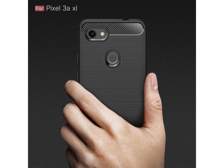 Produktbild Screenguard Google Pixel 3a XL Hülle Carbon Brushed Soft TPU (Google Pixel 3a XL)