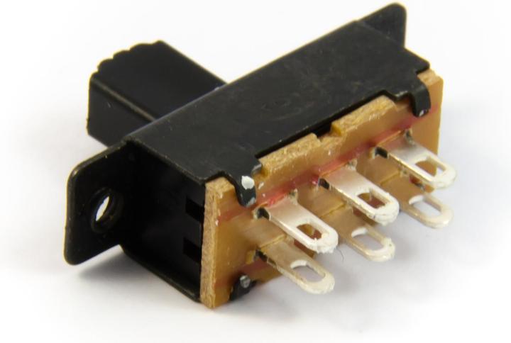 Actual product image Purecrea Slide switch DPDT On/On 6 pole