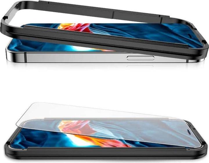 Produktbild Apfelkiste - Panzer Glas Displayschutzfolie mit Montagerahmen (2er Set) (2 Stück, Apple iPhone 12, Apple iPhone 12 Pro)