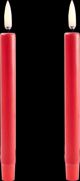 Produktbild Piffany Copenhagen Uyuni - LED mini taper candle 2-pack - Red, Smooth - 1,3x13,8 cm (UL-TA-RE01312-2) (2 x)