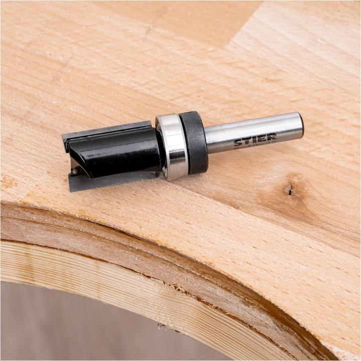 Image du produit Stier Fraise à affleurer avec roulement à billes de démarrage 8 mm D 19 mm NL 25 mm