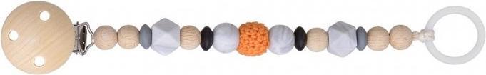 Image du produit Kikadu Attache-sucette gris/orange (1 x)