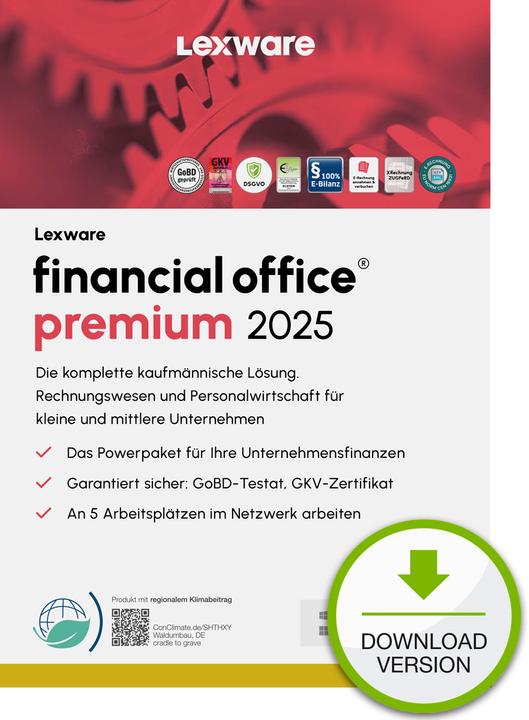 Produktbild Lexware financial office premium 2025 Download Jahresversion (365-Tage) (1 User, 12 Monate)