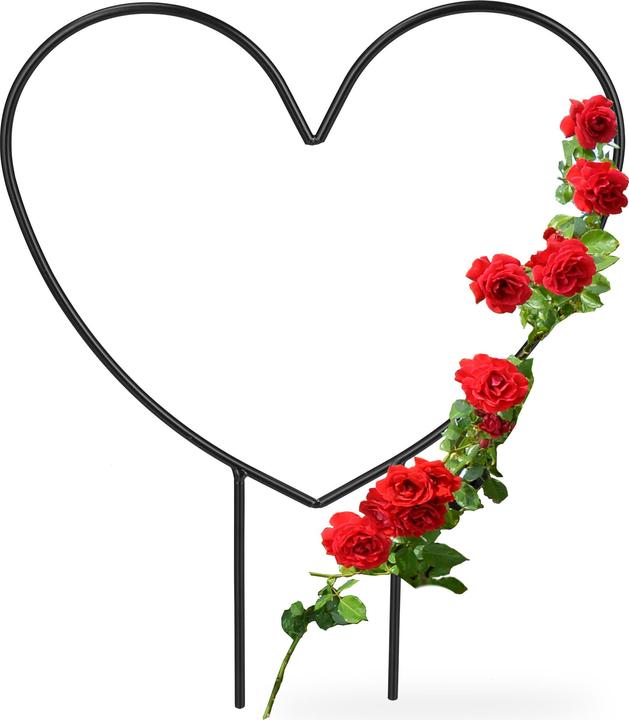 Relaxdays Support pour plantes grimpantes Coeur (0.50 cm, 25 cm)