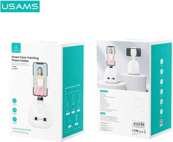 Image du produit Usams Support de suivi de visage intelligent - Blanc