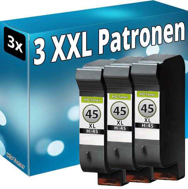 Actual product image Druckfuxx 3x REFILL für HP 45 DeskJet 1220c 6122 6127 9300 930c 932c 950c 959c 9