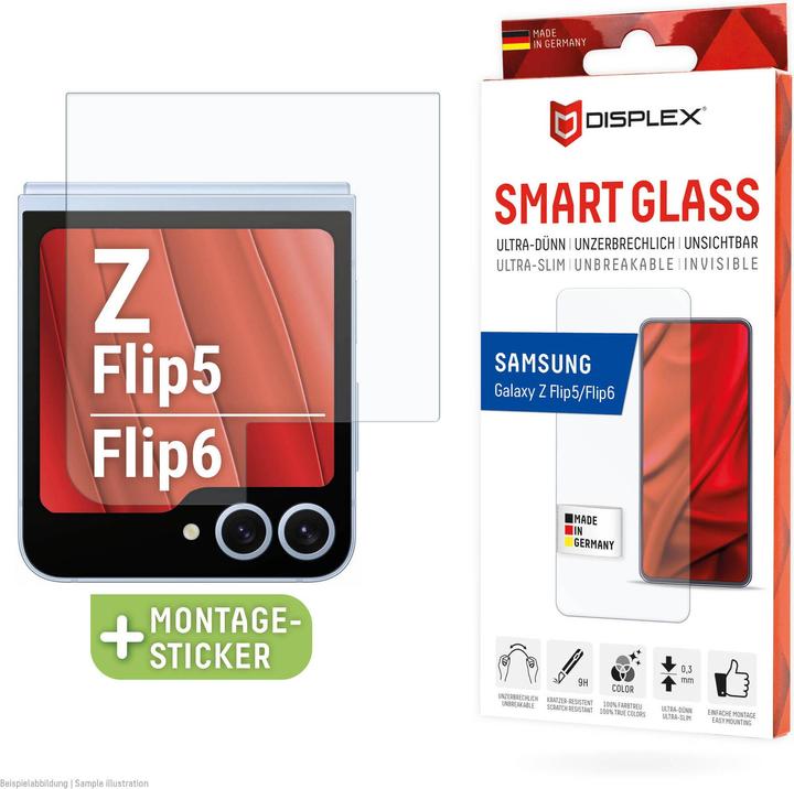 Actual product image Displex Smart Glass 2D (1 Piece, Samsung Galaxy Z Flip5, Samsung Galaxy Z Flip6)