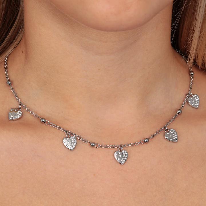 Actual product image Morellato Passioni Neck +White Crystal (Stainless steel, 38 - 45 cm)