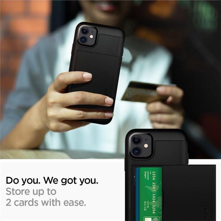 Actual product image Spigen Slim Armor Cs Iphone 11 Black Universal (Apple iPhone 11)