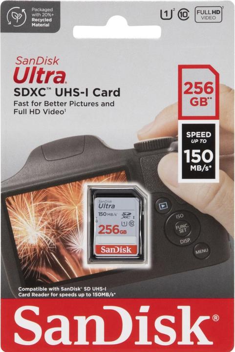 Actual product image SanDisk Ultra (256 GB, SDXC, U1, UHS-I)
