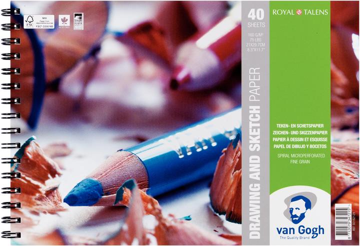 Van Gogh Drawing and Sketch (A4, Blanko, Weicher Einband)
