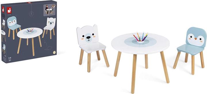 Image du produit Janod Table et 2 chaises Polar (Groupe de sièges pour enfants)