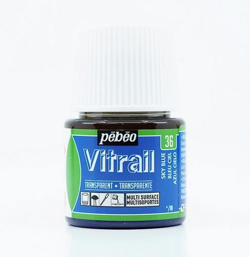 Produktbild Pebeo Vitrail Transparentfarben (Himmelblau, 45 ml)