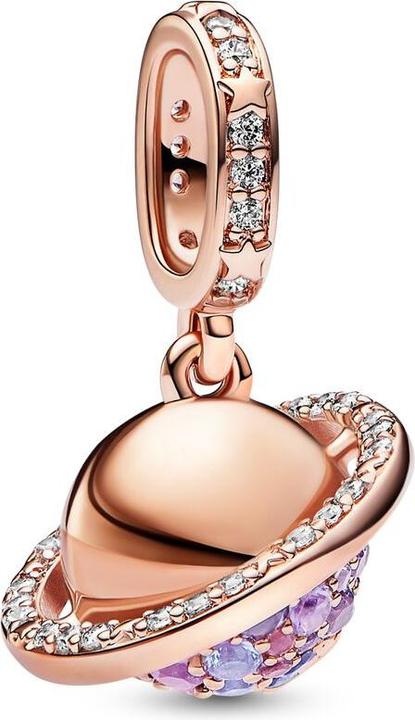 Produktbild Pandora Planet Saturn funkelnder Charm (Metall, rosevergoldet)