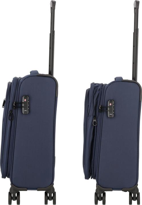 Actual product image D&N Travel Line 9704 4-wheel cabin trolley S 55 cm with stretch fold (38 l, Hand luggage (up to 50 litres))