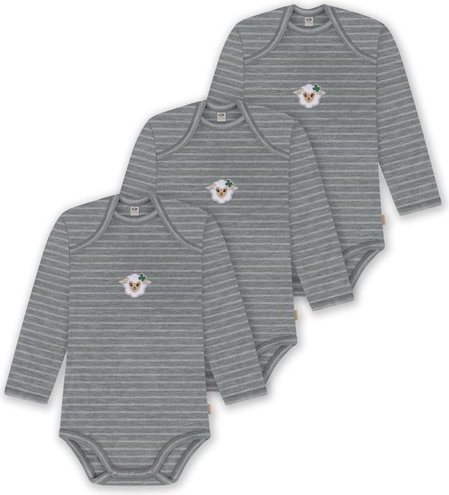 Normani 3er Pack Baby Merino Body Langarm „Auckland" - 9379