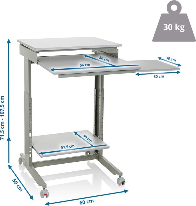 Immagine prodotto Hjh Office Stazione Di Lavoro (107,5 x 60 x 50 cm)