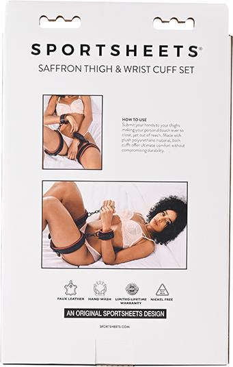 Produktbild Sportsheets - Saffron Thigh & Wrist Cuff Set