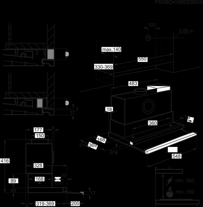 Actual product image Electrolux DAGL5545WE (Island canopy)