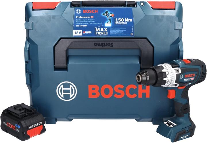 Produktbild Bosch Professional Bosch GSB 18V-150 C Professional Akku Schlagbohrschrauber 18 V 150 Nm Biturbo Brushless + 1x ProCORE (Akkubetrieb)