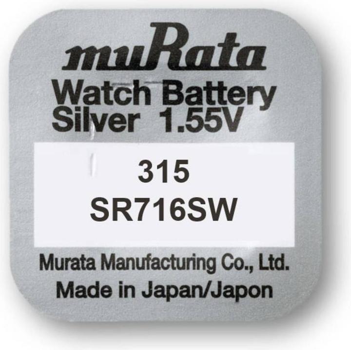 Actual product image Murata Button cells 315 (10 pcs., 23 mAh)