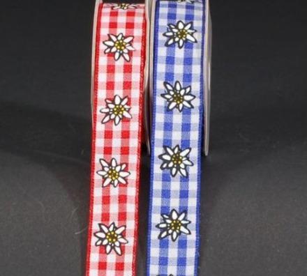 Produktbild Spyk CUBINO KARO EDELWEISS - Dekorband (Geschenkband, 1 x)
