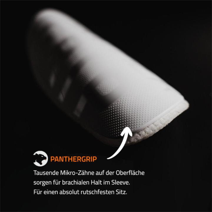 Actual product image Panthergrip Football shin guards with pull-on aid white size M (M)