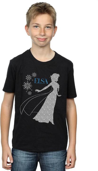 Immagine prodotto Disney Frozen Elsa Christmas Silhouette Maglietta Ragazzi (152, 158)