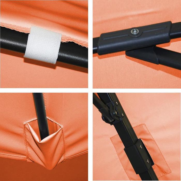 Actual product image Mendler Aluminium gastronomy luxury traffic light umbrella, 3.5x3.5m terra - 10375 (3.50 m)