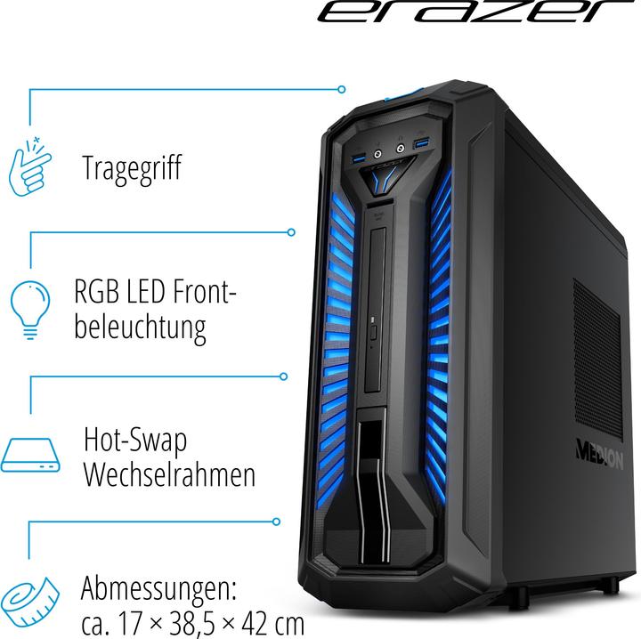 Image du produit Medion PC de jeu Erazer X87040 (Intel Core i7-9700, 16 Go)