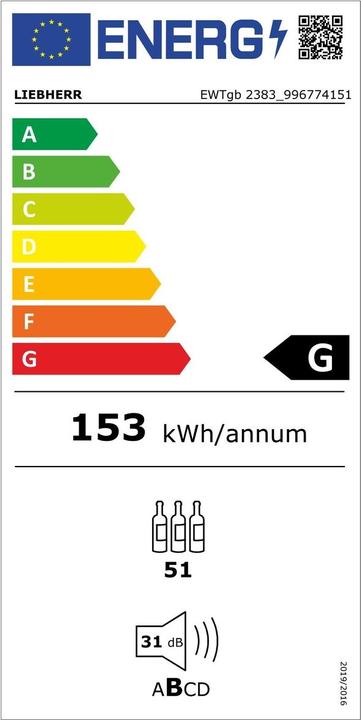 Label énergétique Liebherr EWTgb 2383-26