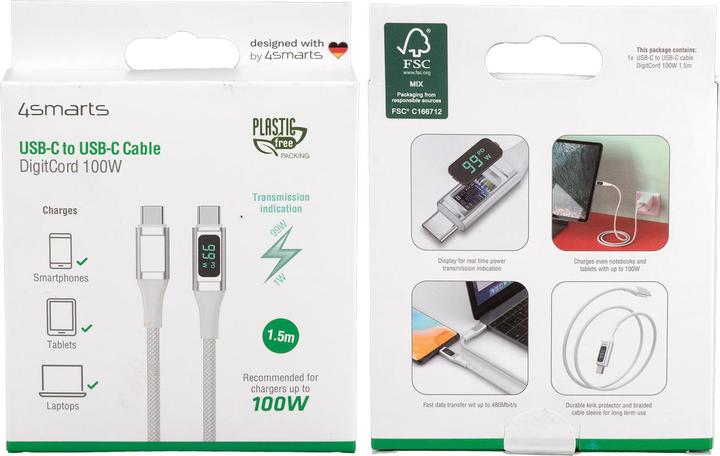 Produktbild 4smarts USB C – USB C (1.50 m, USB 2.0)
